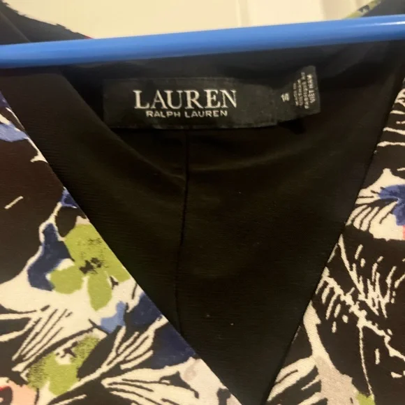 Ralph Lauren Black Floral Midi Dress - Picture 3 of 3